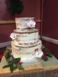 Three tier naked wedding cake