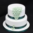 delicate two tier wedding cake