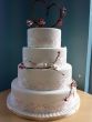 Four tier rustic wedding cake