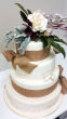 Rustic three tier wedding cake
