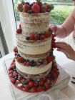 Naked 3 tier  wedding cake