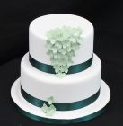 delicate two tier wedding cake