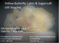  picture of Yellow Butterfly cakes & Sugarcraft gift voucher 
