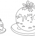 cake decoration for a Christmas pudding shaped cake