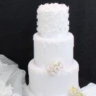 Three-tier wedding cake