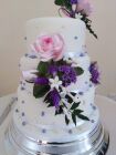 Three-tier wedding cake