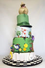 Alice in wonderland wedding cake