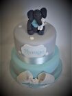 Two Tier Christening Cake